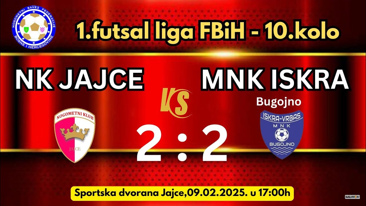 NK JAJCE - MNK ISKRA  2 : 2