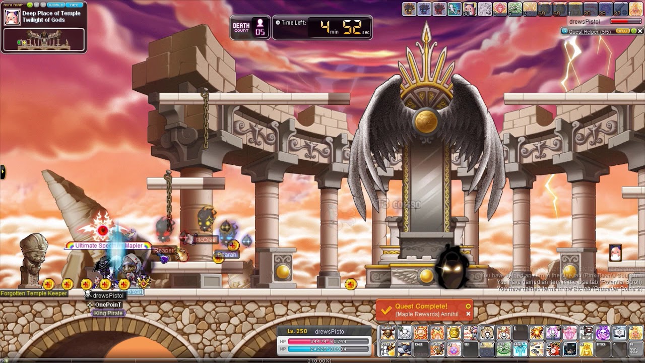 Maplestory - drewsPistol dailies boss route