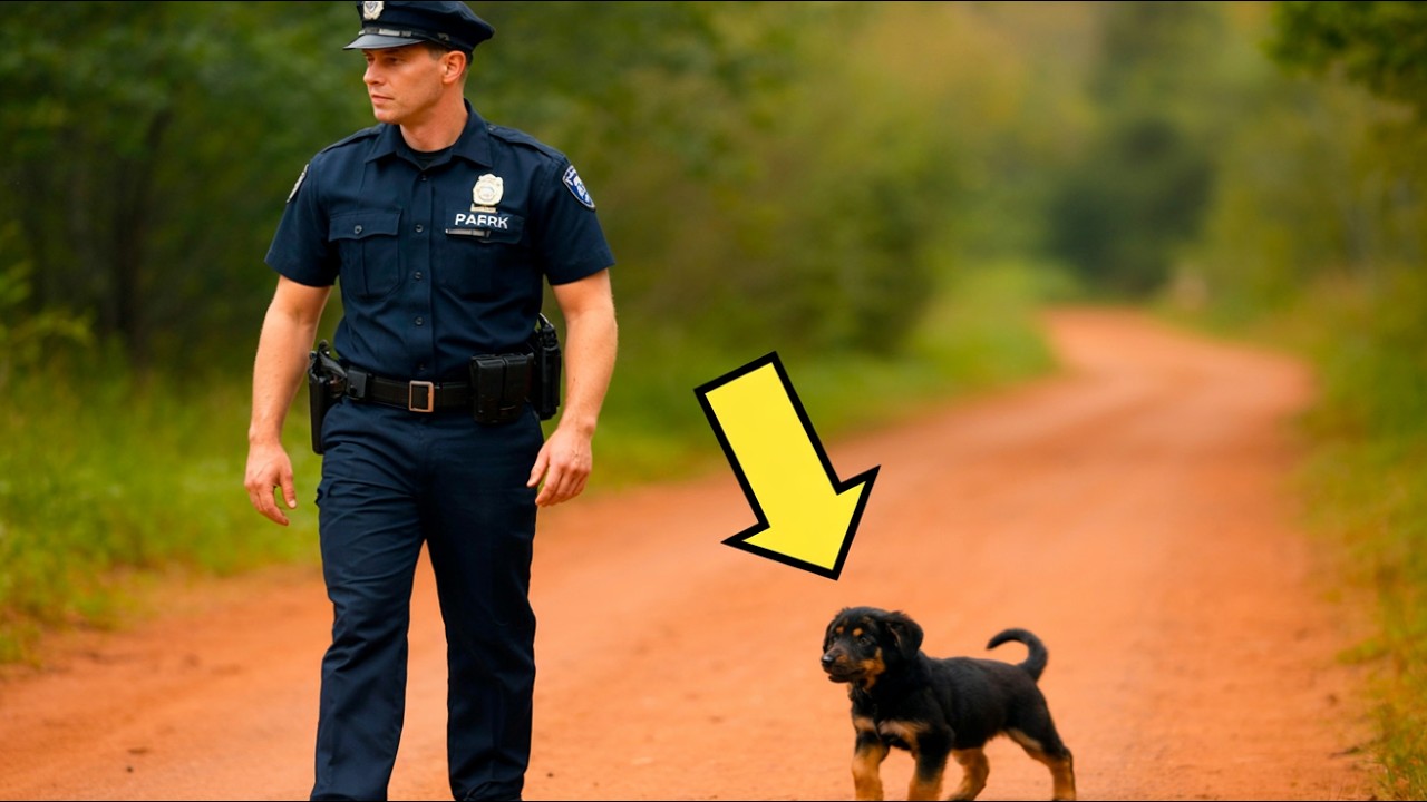 CAGNOLINO SEGUE POLIZIOTTO… QUANDO VEDE IL MOTIVO, NON TRATTIENE LE LACRIME