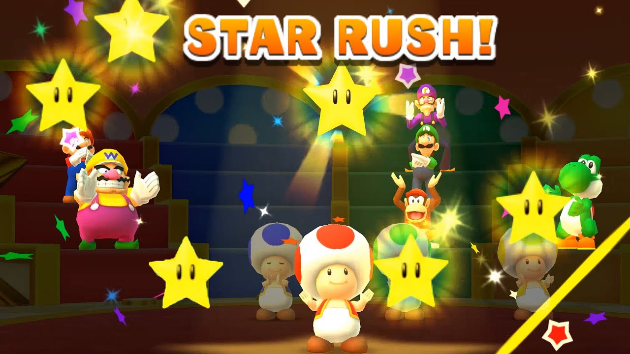 Mario Party Star Rush Toad Scramble - Mario vs Daisy vs Wario vs Toad (Master Difficulty)