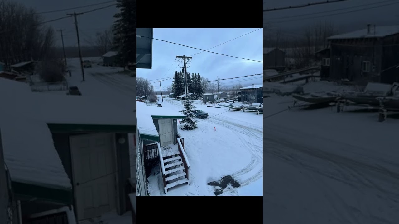 Snow in Aniak Alaska