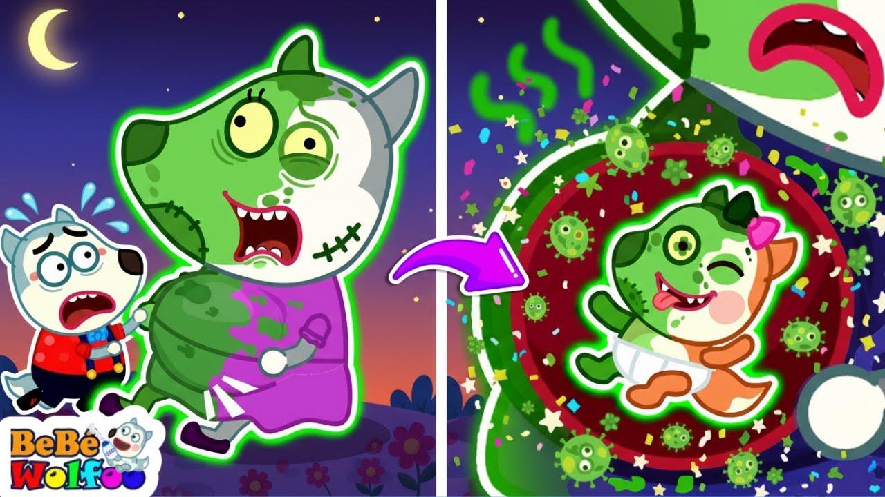 Dibujos animados 📍 ¡Oh! La mamá zombie está esperando un bebé | Animación | Historias sobre familia