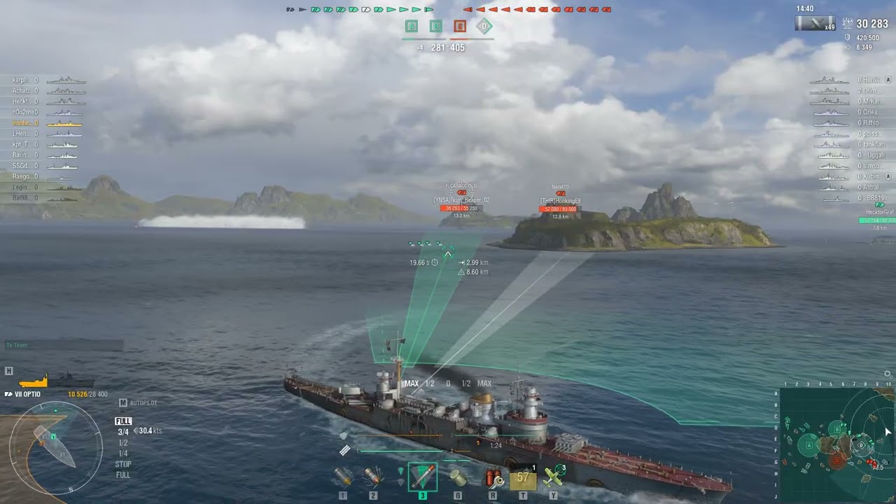 World of warships random battle gameplay with OPTIO