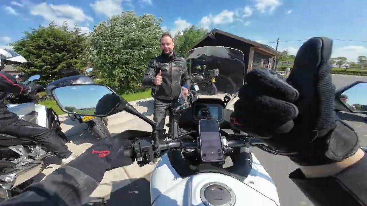 A group ride along the river for the best ice cream | Honda Transalp 750 | RAW SOUND [4K Onboard]