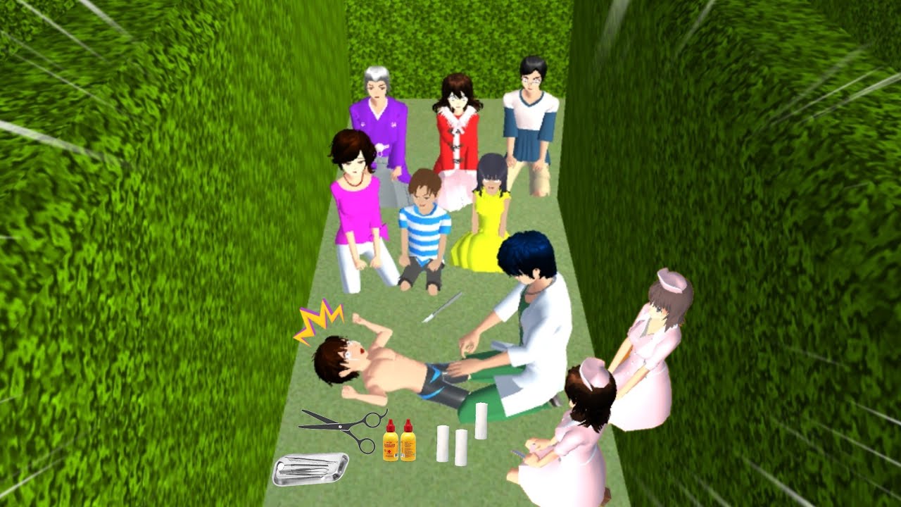 LAGI ENAK ENAK MAIN LABIRIN LANGSUNG DI SUNAT || Sakura School Simulator Drama
