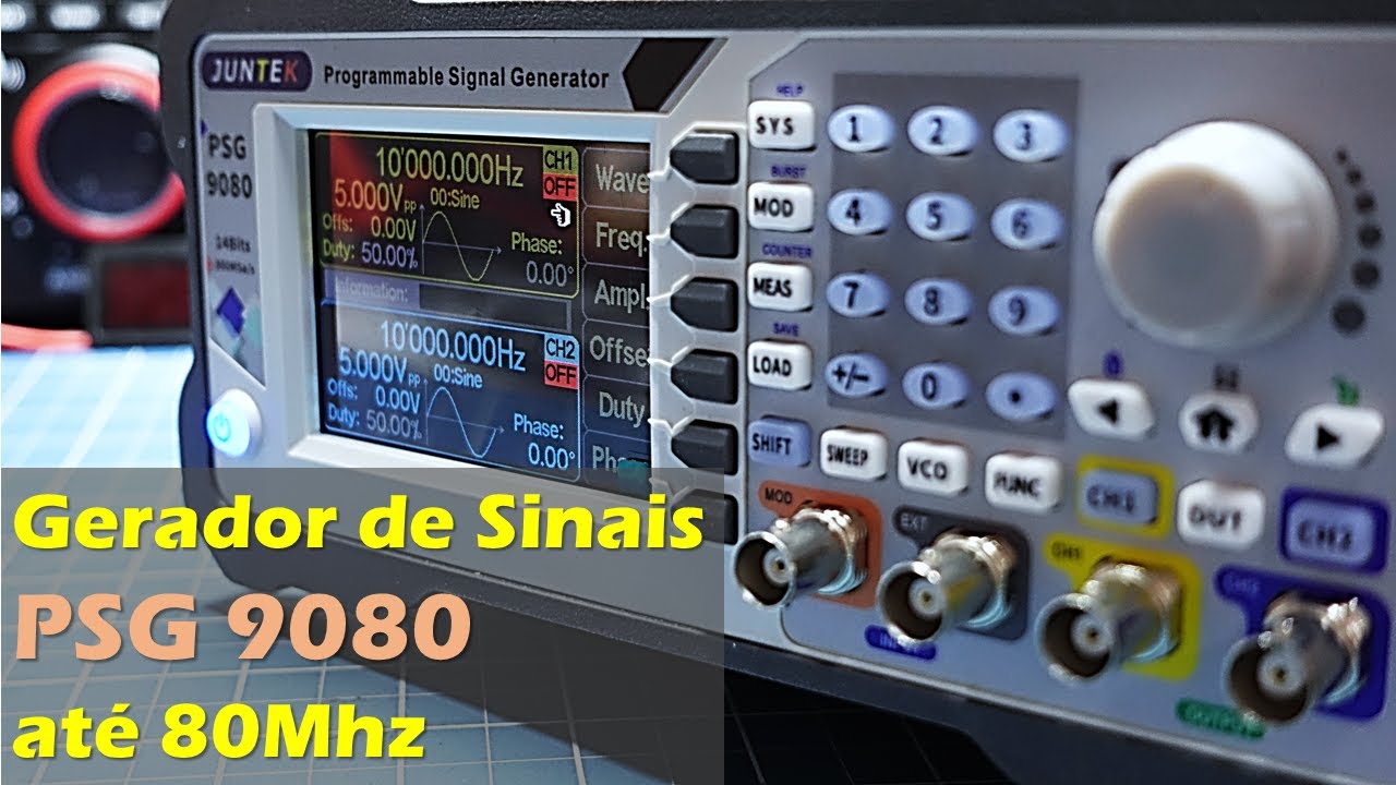 Gerador de Sinais / Funções / Ondas de 80Mhz padrão profissional