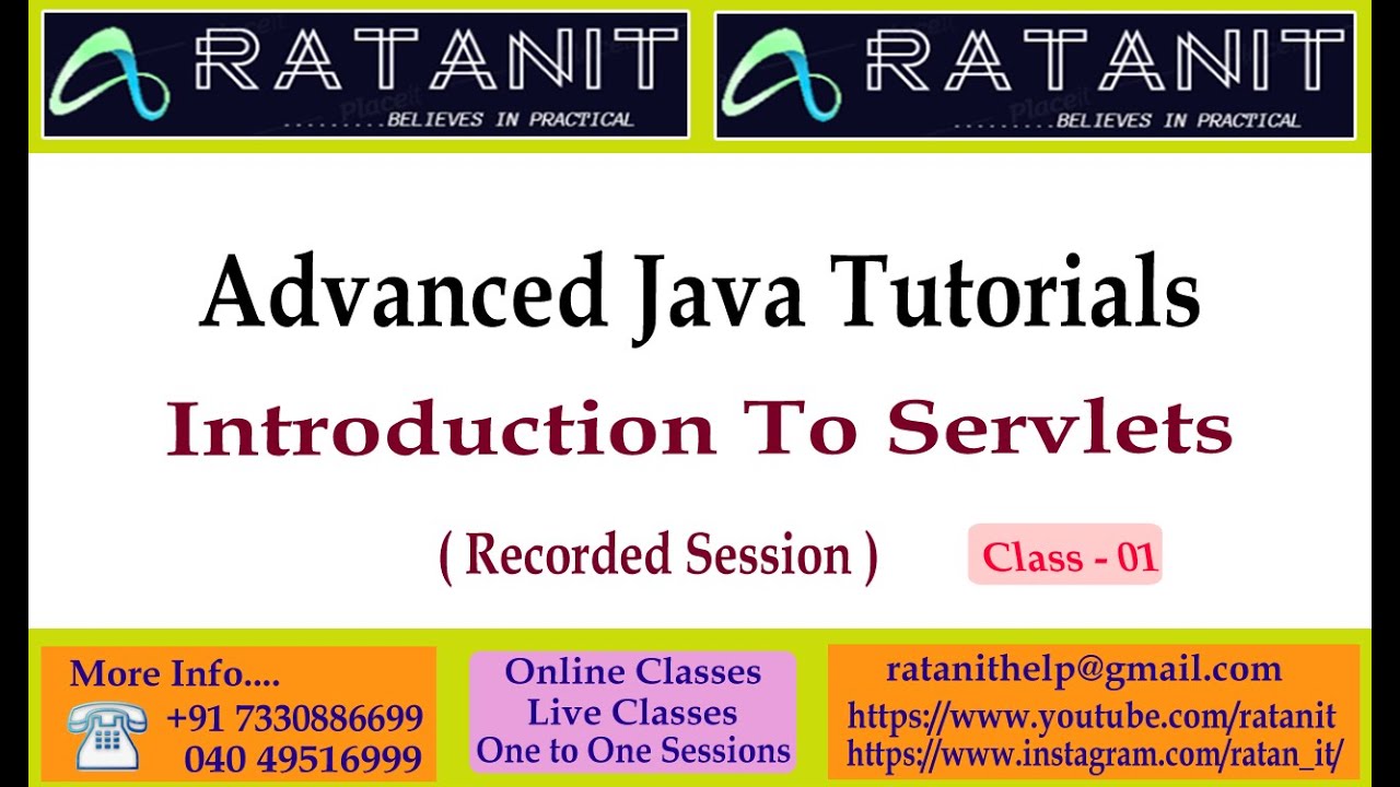 Advanced Java Tutorials || Introduction To Servlets || by Mr.Ratan || class-01