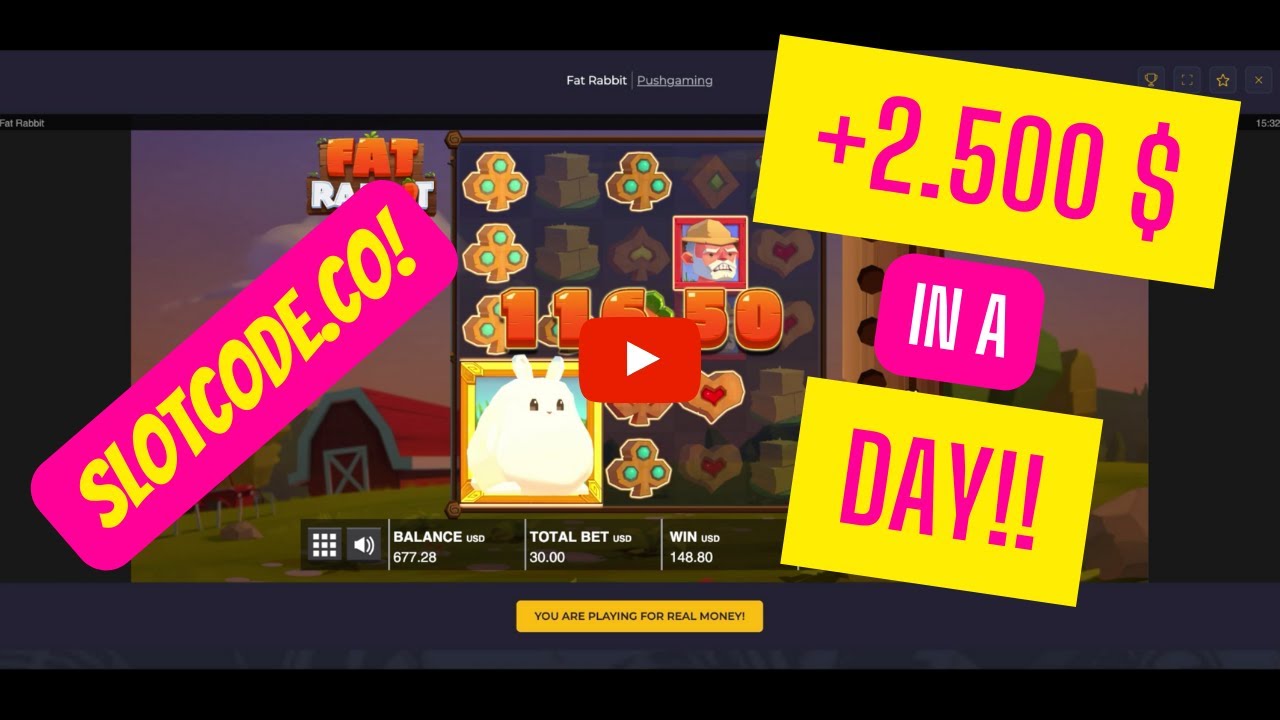 Slot Machine Pay-out 2.500 $ !! | Fat Rabbit | Try our Service For FREE on Slotcode!