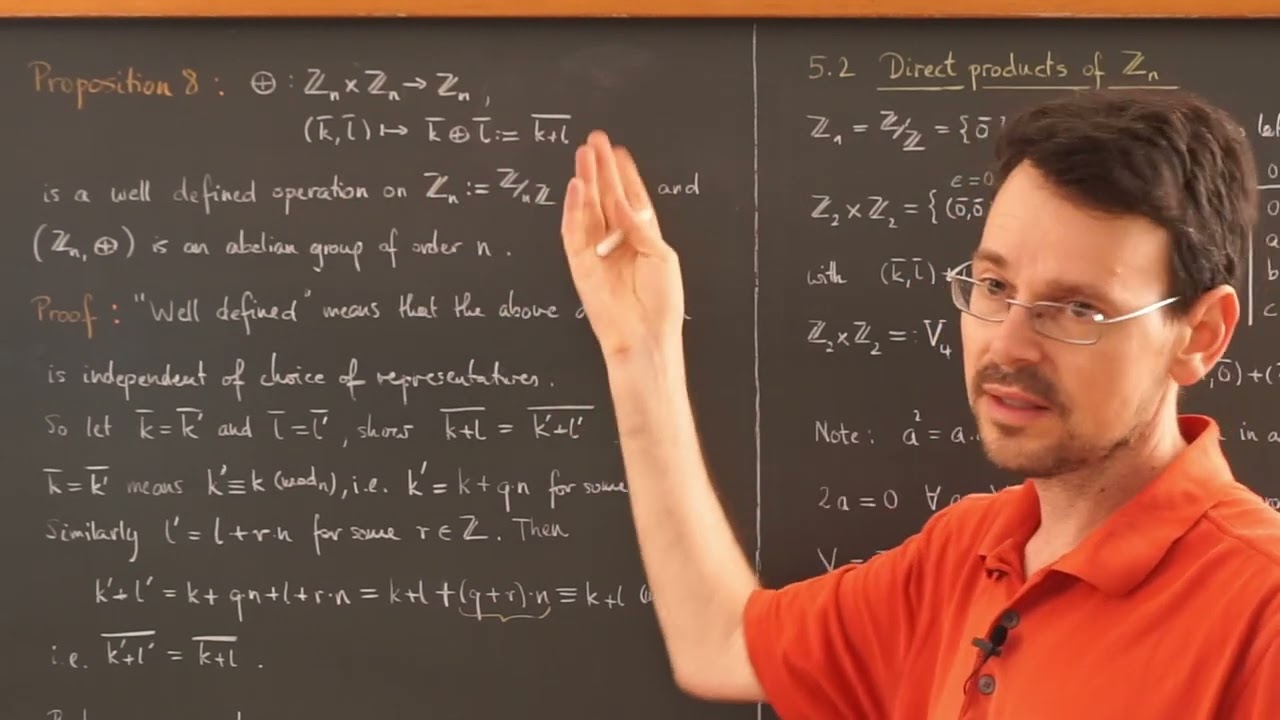Gruppentheorie (Lektion 7): DIE GANZEN ZAHLEN MODULO n
