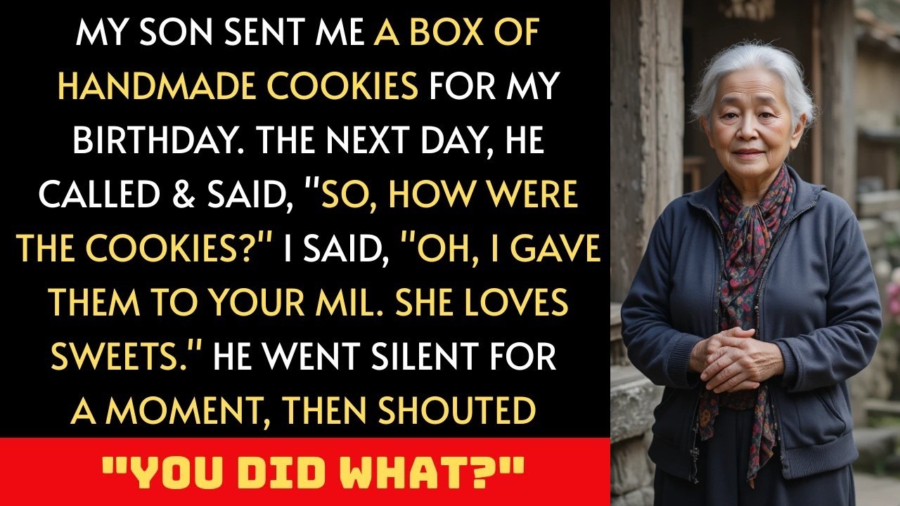 My son sent me cookies for my birthday, but I gave them to his mother-in-law and everything changed.