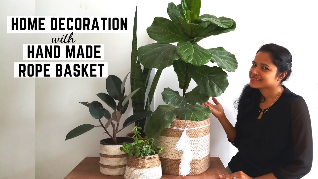 DIY Rope Baskets for Plants | Craft with Jute Rope | Inspiring Home Decor | e URBAN ORGANIC GARDEN