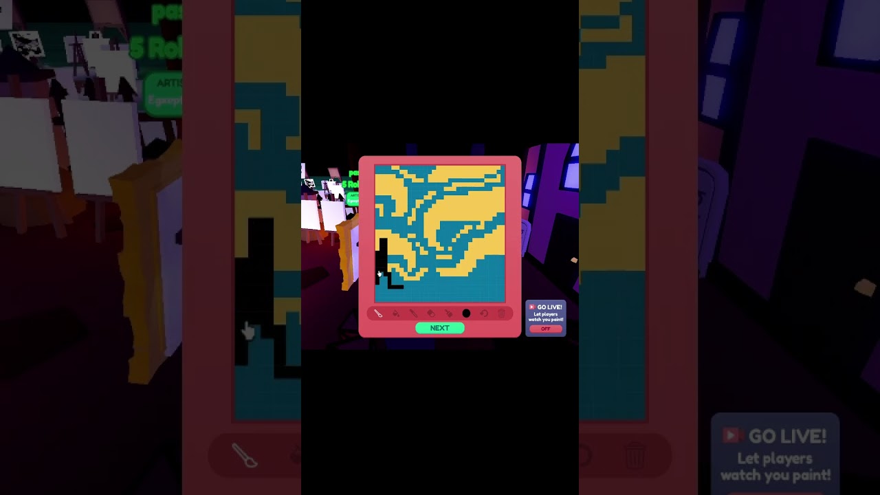 Drawing Night City in Starving Artists #starvingartists #roblox #art #pixel