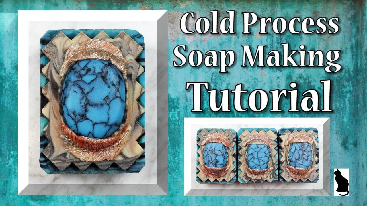 TURQUOISE & FEATHERS-a soap making TUTORIAL
