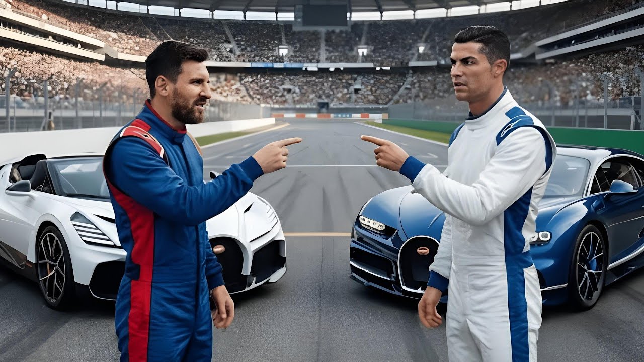 Messi vs Ronaldo🏁 | Bugatti Chiron vs Bugatti Mistral - Ultimate Hypercar Race