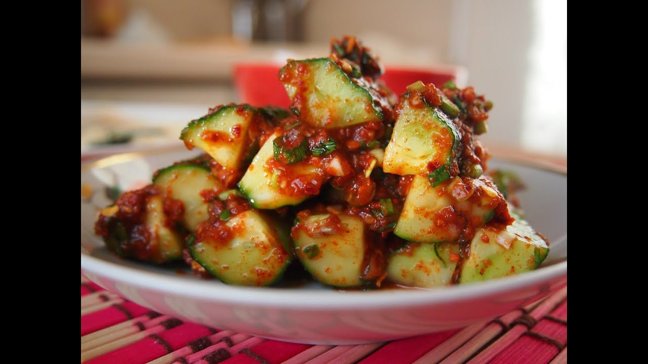 Корейская кухня: кимчи из огурцов или ои кимчи (오이김치)