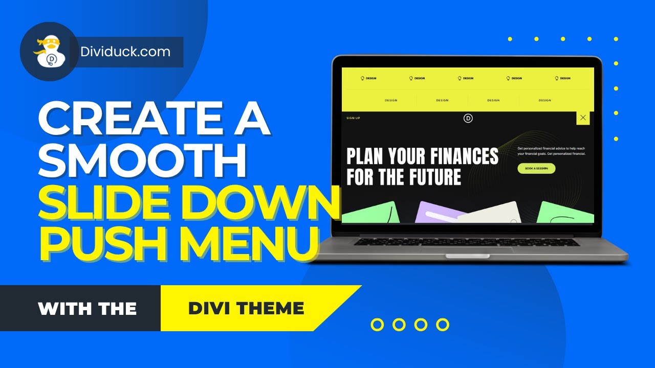 Divi 5: Create a Modern Slide Down Push Menu in Divi (Hamburger Trigger)