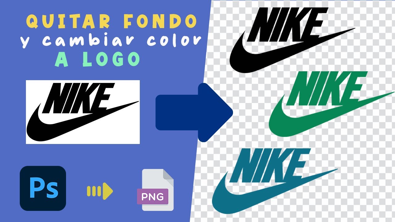 🔥 Quita el Fondo y Cambia el Color de tu Logo con Photoshop! | ¡Resultado PRO en PNG! 💥