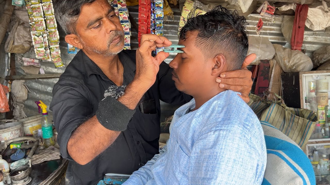Acupressure Barber Roadside Head Massage ASMR | Indian Massage
