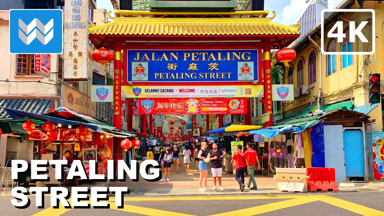 [4K] Petaling Street Market in Chinatown Kuala Lumpur, Malaysia 🇲🇾 Walking Tour Vlog & Travel Guide