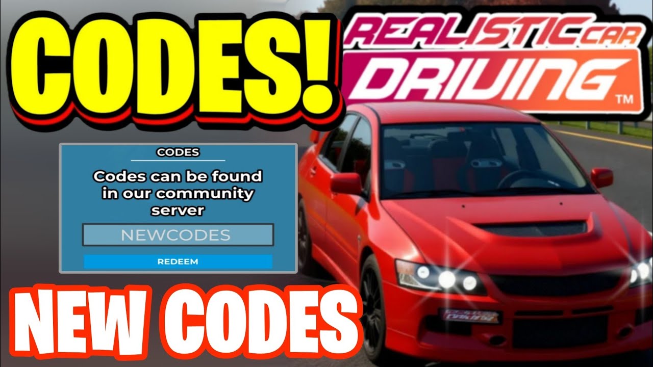 *NEW* ALL WORKING UPDATE CODES FOR REALISTIC CAR DRIVING! REALISTIC CAR DRIVING CODES