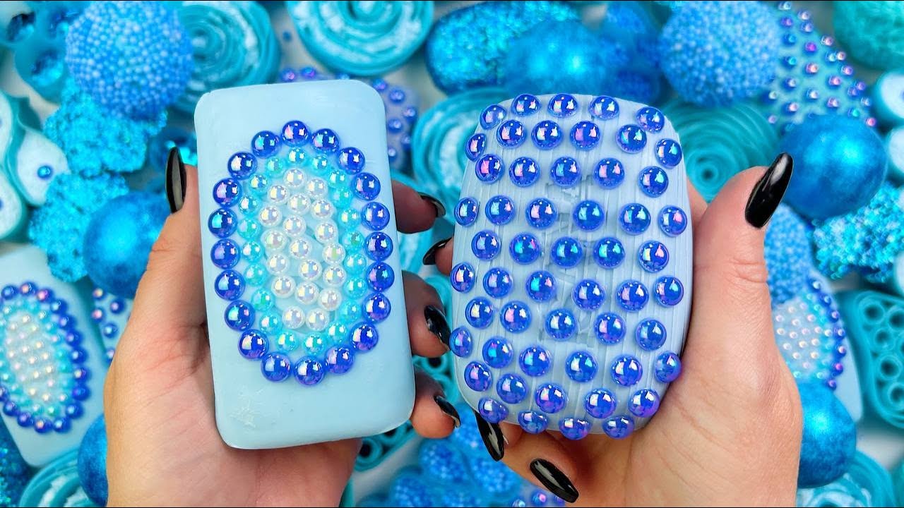 Soap boxes with foam and starch★Cutting cubes★Hand crush soap stripes★