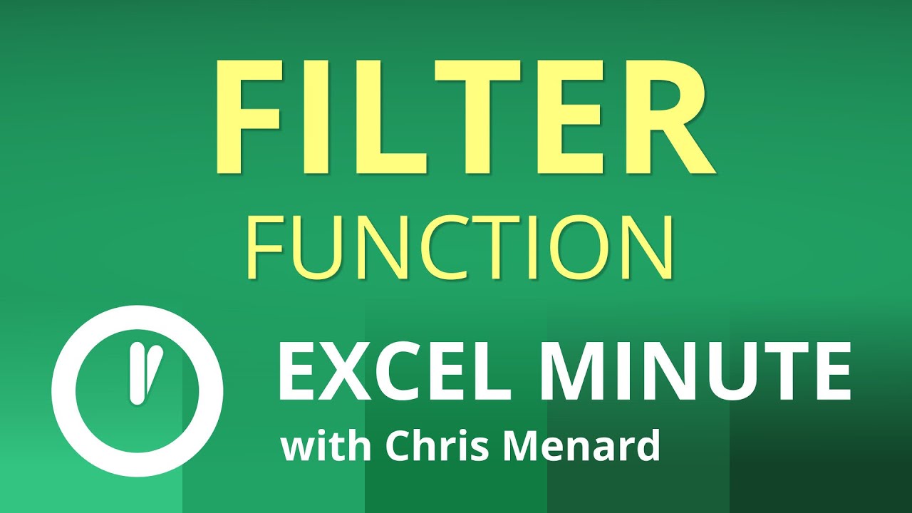 Функция ФИЛЬТР в Excel | Объяснение функций Excel One Minute