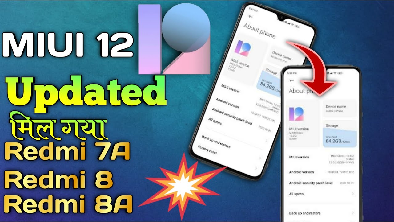 Mil Gaya Update MIUI 12 version Redmi 7A redmi 8 redmi 8A | Anchor Gyan💥💥