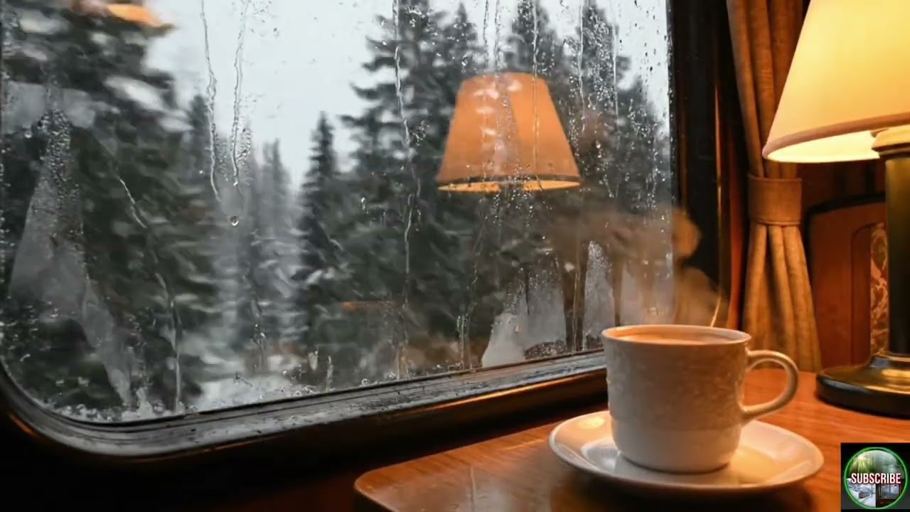 Rain and Snow Window View for Sleep & Study