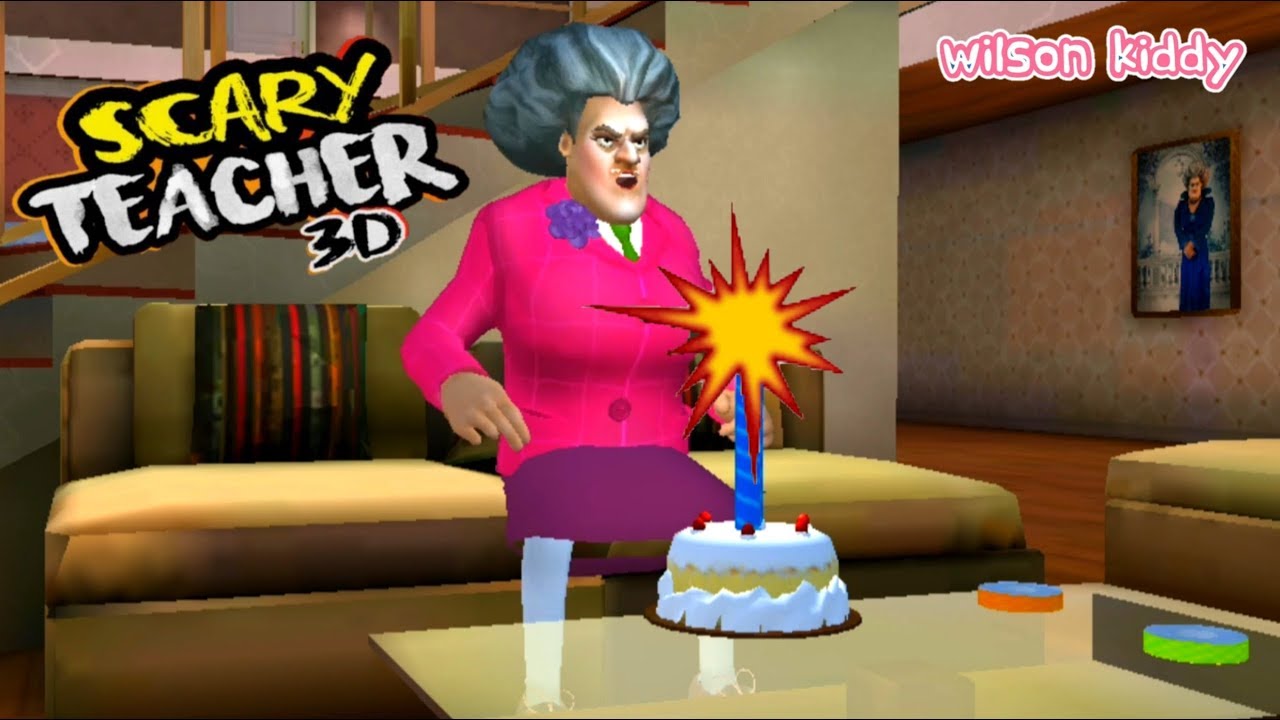 Selamat Ulang Tahun Miss T | Scary Teacher 3D Indonesia | Game Wilson Kiddy