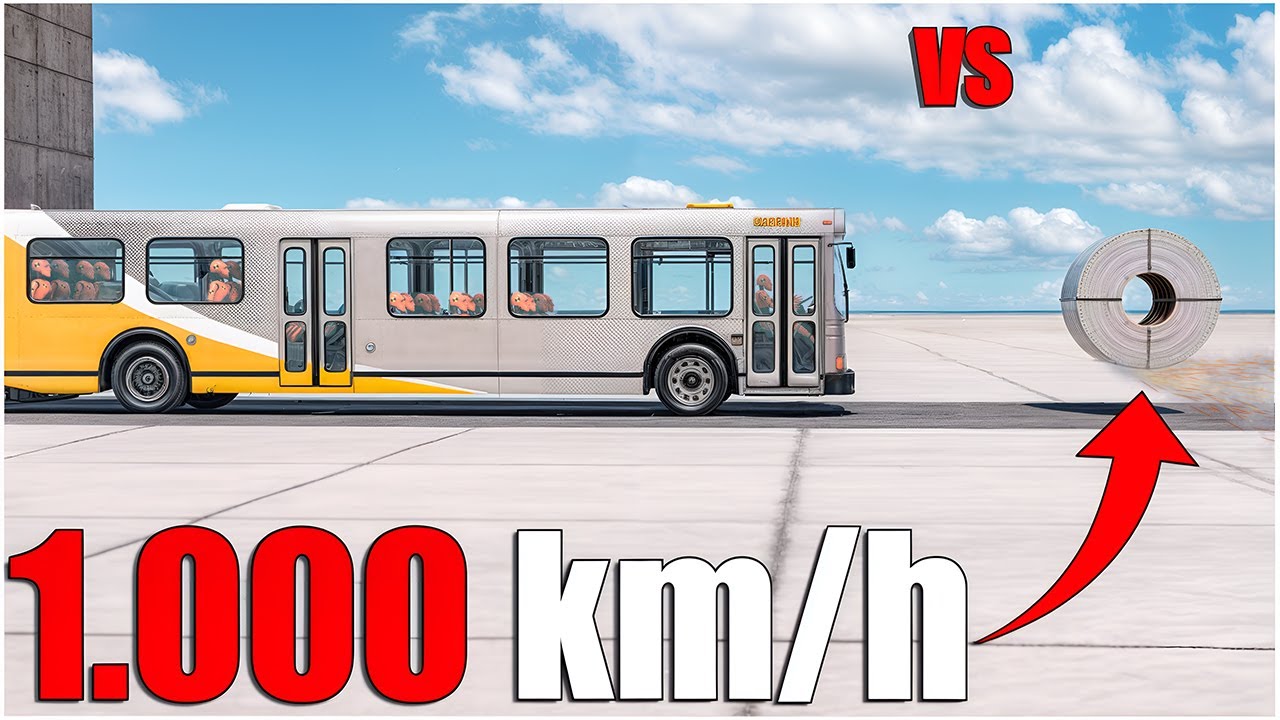 Steel Coil vs Bus 1,000 km/h BeamNG Drive | V 0.36 | CRASH TEST Epic Destruction