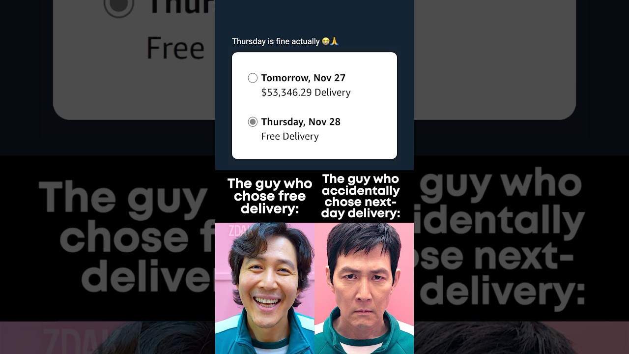 Free delivery vs next-day delivery 💀