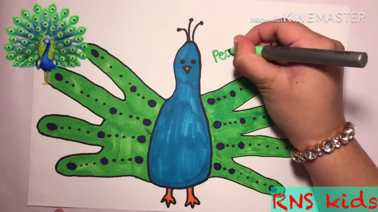 How to draw animals with your hand || drawing ideas for kids 🤚