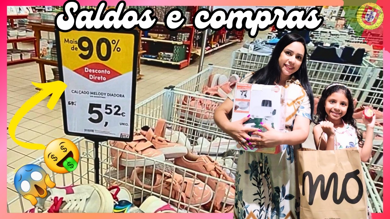 OUTLET do CONTINENTE e MÓ🇵🇹 LOJA do EURO💶 Aproveitando os Saldos em Portugal🤑 Família Silva