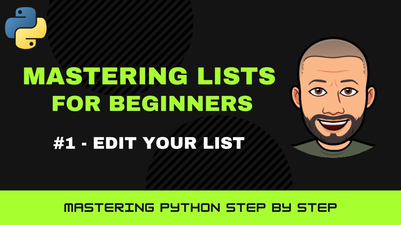 Python Lists Masterclass for beginners &ndash; #1 Add, Remove & Slice Items in Python