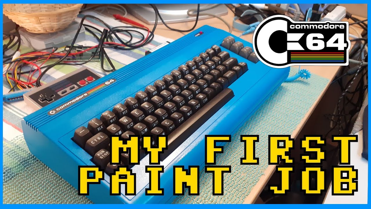 Blue Commodore 64 | My first spray-painted C64 | Breadbin Case