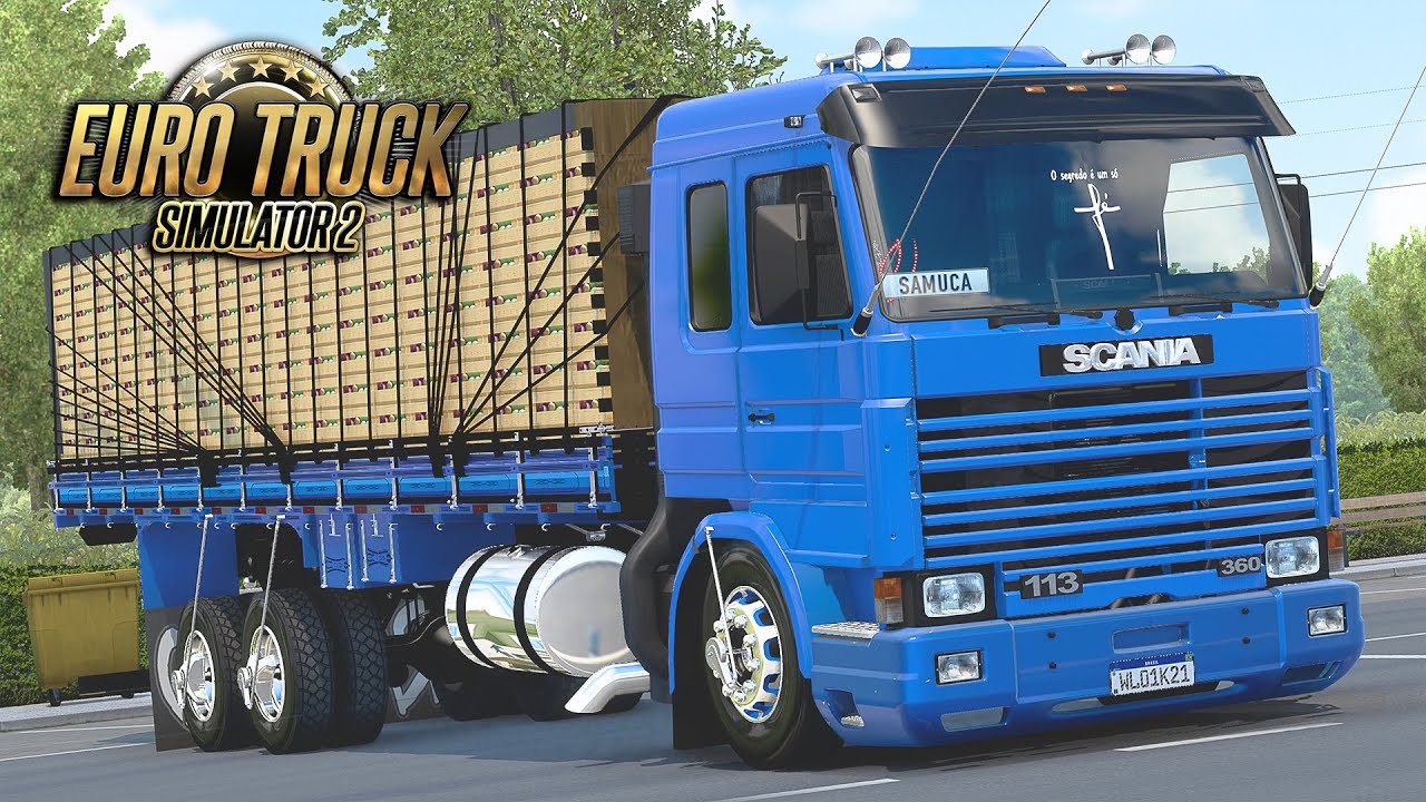 Scania 113 360 Frontal Carregada de Manga - Euro Truck 2