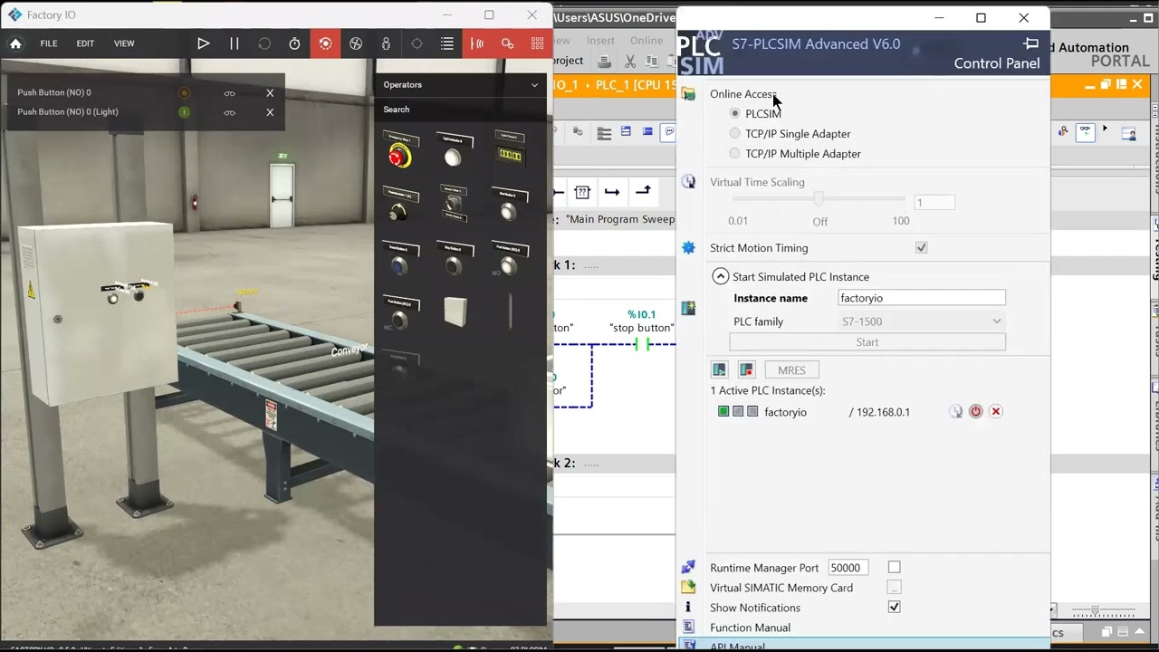 video simulasi dari conveyor sederhana