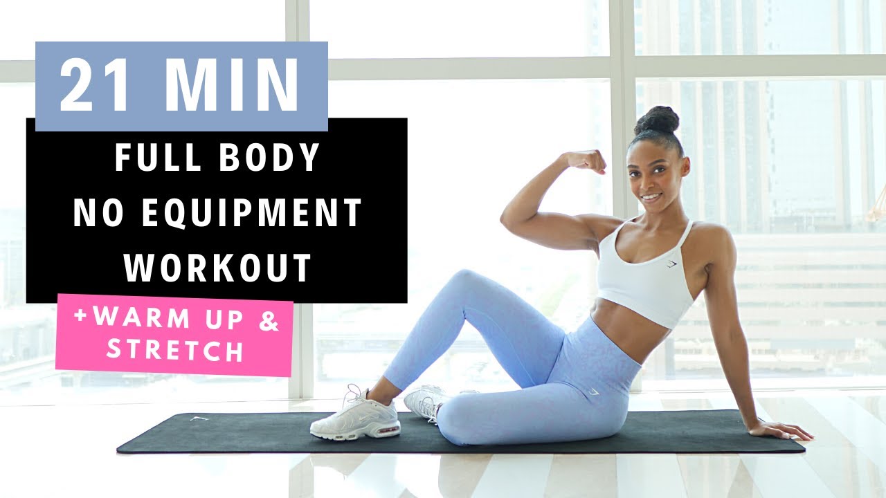 21 MIN FULL BODY HIIT WORKOUT + ABS // No Equipment