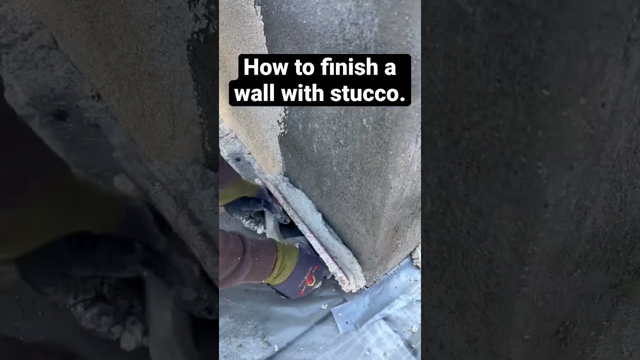 How to finish a wall with stucco. Built a block wall and needed to make it match the house!