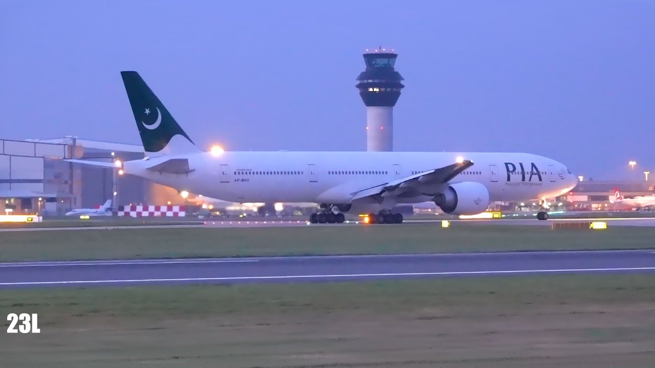 Fantastic PIA AP-BHV B77W PK701 Arriving At Manchester From Islamabad 04/11/2019