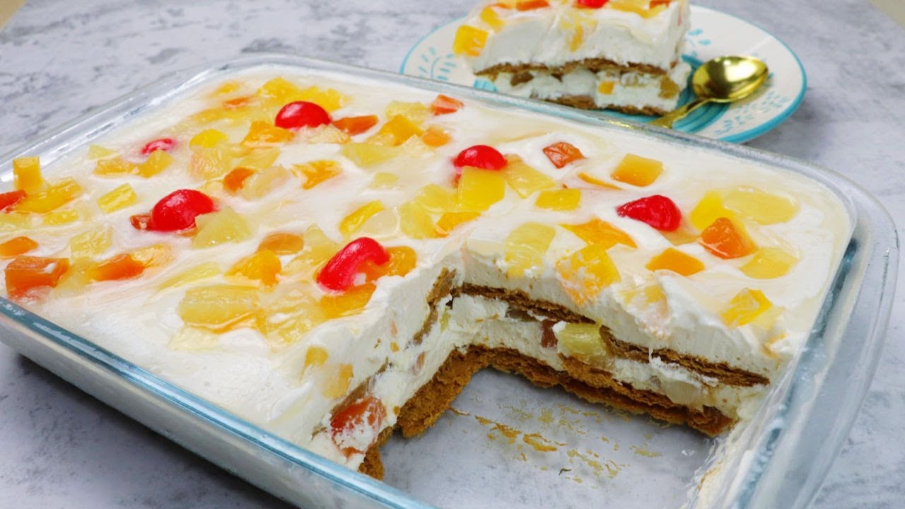 Graham Crema De Fruta | Easy Dessert | No-bake