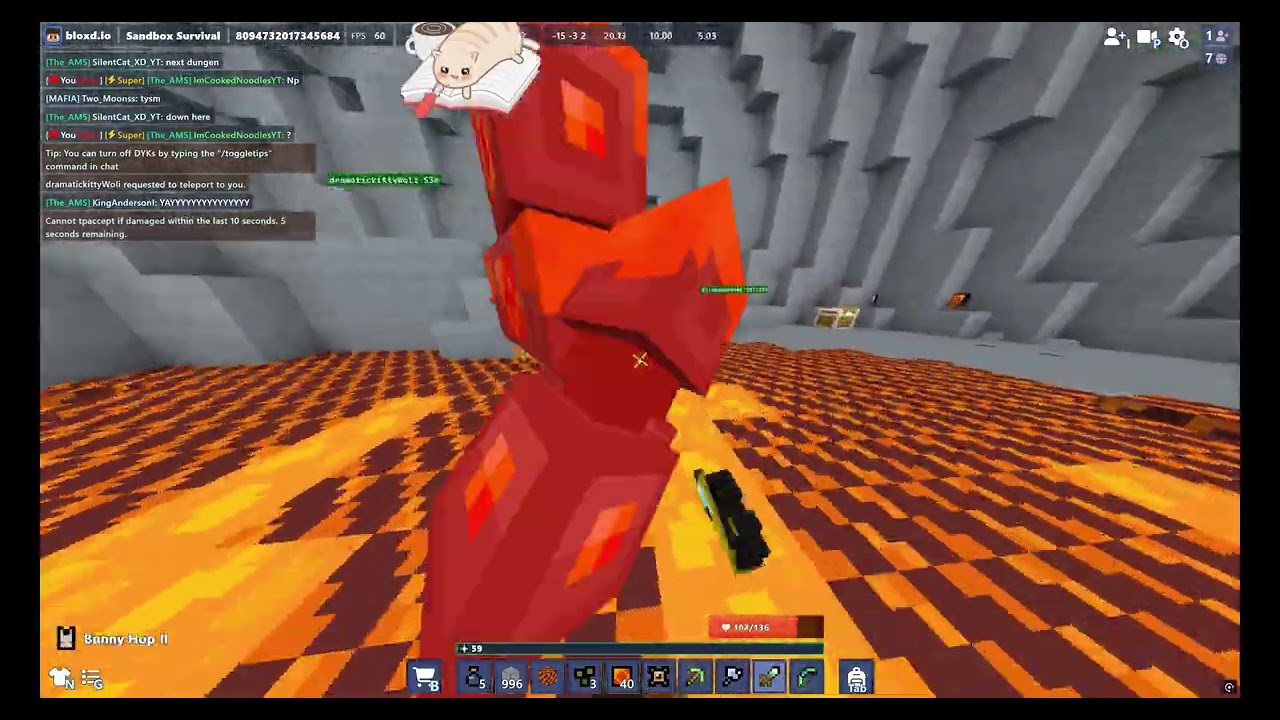 Raiding lava dungeons with my friends in bloxd io! with Noodles_Bloxd