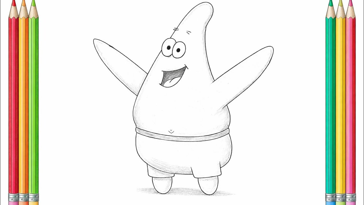 How to Draw Patrick Star-Easy ✍️#PatrickStar#PencilDrawing#DrawingTutorial#HowToDraw#cartoon 