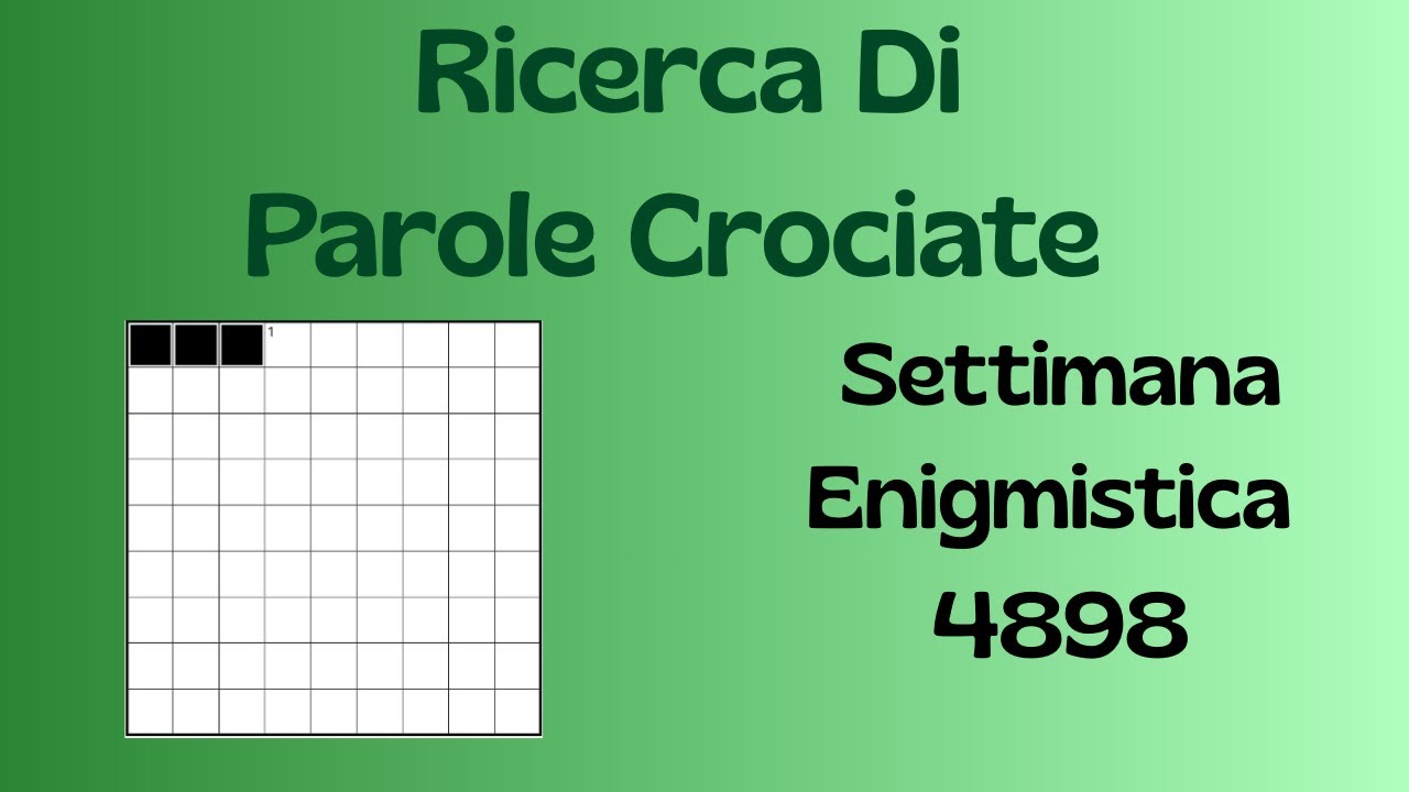 Ricerca di parole crociate - Settimana Enigmistica 4898