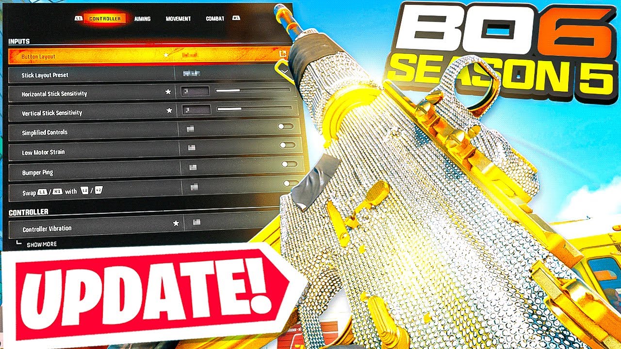 *NEW* #1 BEST SETTINGS TO USE in BO6 SEASON 5! 🎮 (Black Ops 6 Best Settings PS5/XBOX Controller)