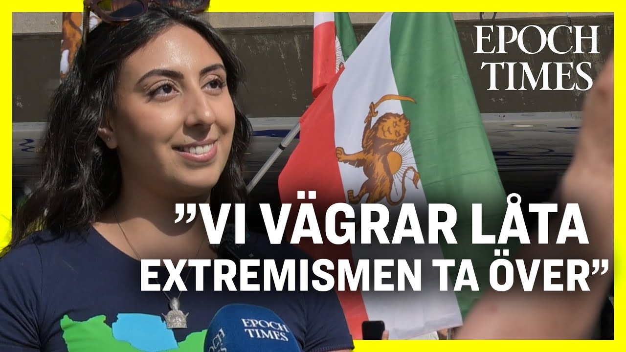 Manifestation för Irans frihetskamp på Sergels torg