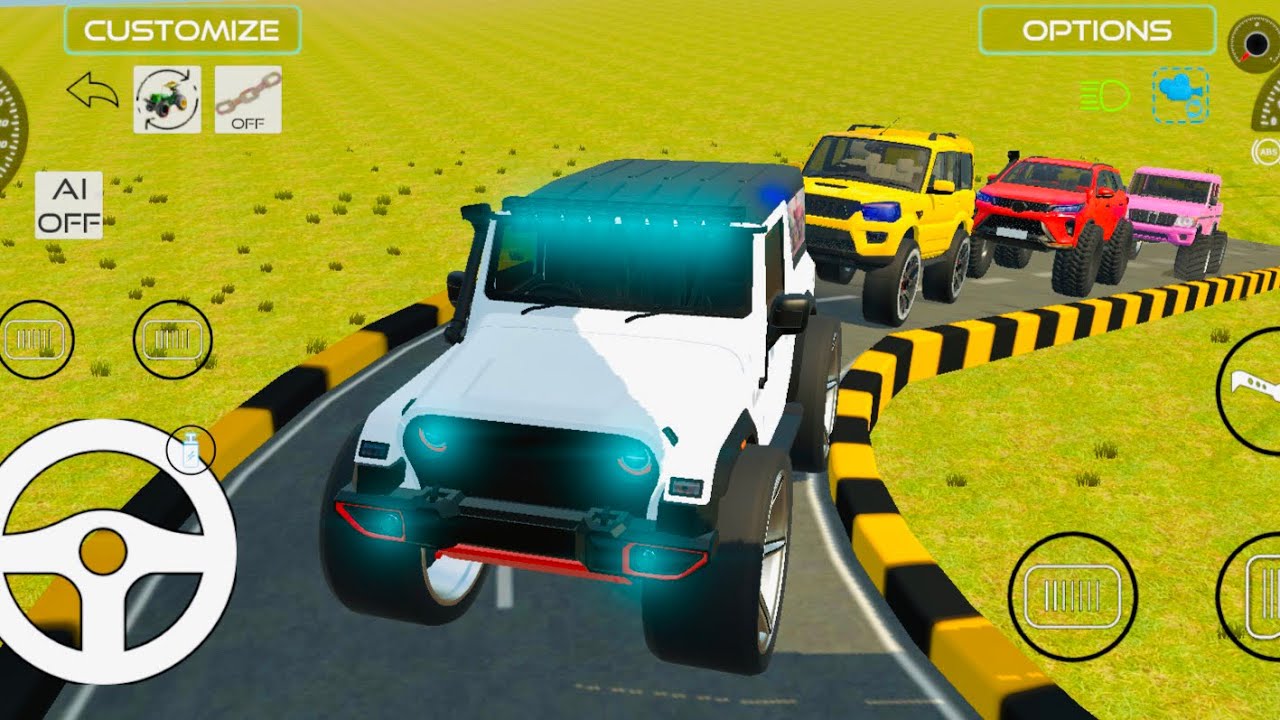 Driving Scorpion and Thar 4x4 in Game 🔥 #thar #scorpio #fortuner #bolero #4x4 #drive #gamingvideos