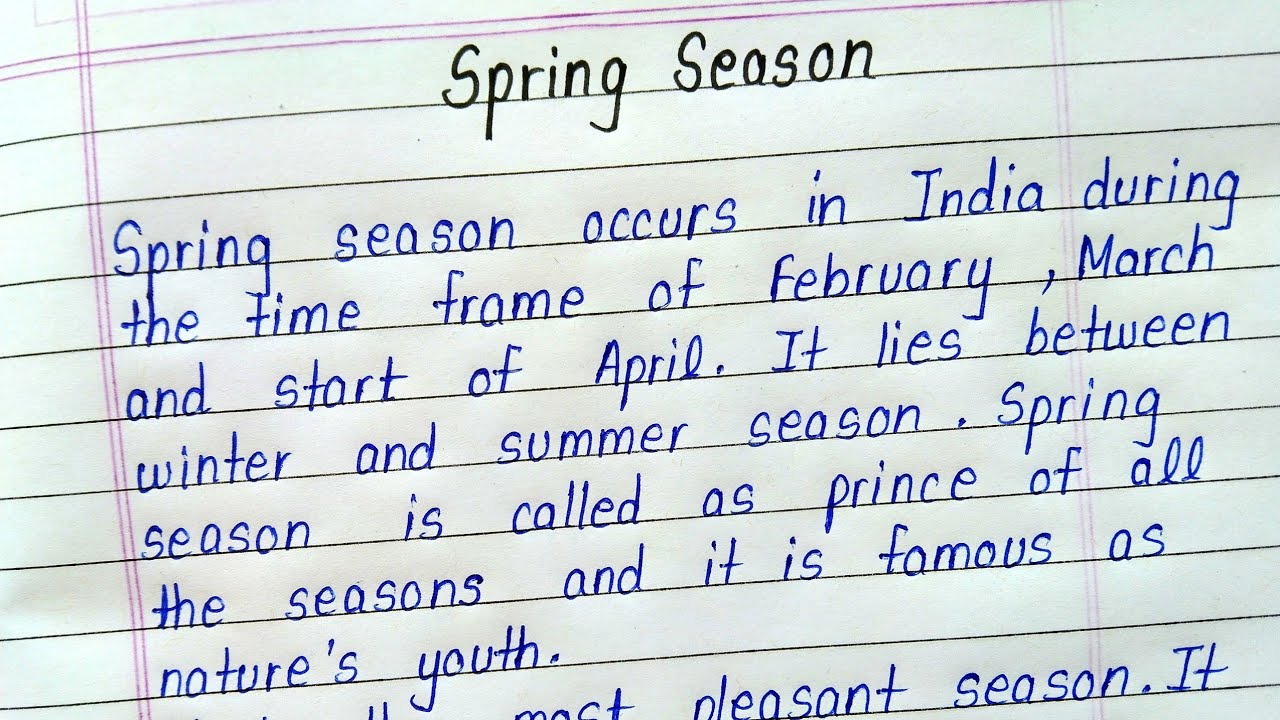 Essay on spring season in english || Spring season essay