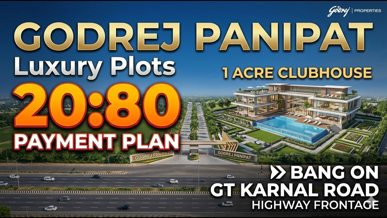 Godrej Evora Estate Panipat | With 20:80 Payment plain | Luxury Plots Launch | Invest in Panipat