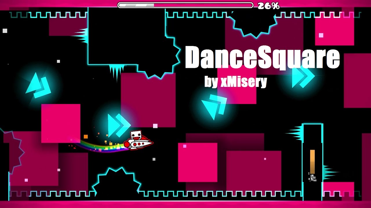 Geometry Dash - DanceSquare by xMisery (Level Request ) all coins